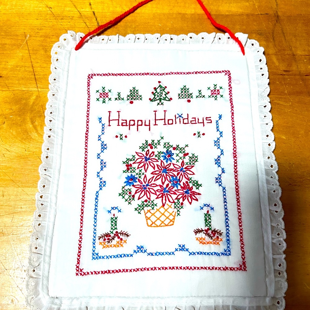 Antique Holiday Handmade Sign